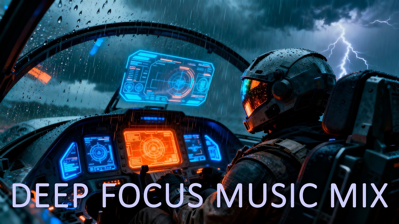 Rainy Flight | #deepfocusmusic  & Futuristic #ambience  for #Study & Work #deepfusic #focusmusic