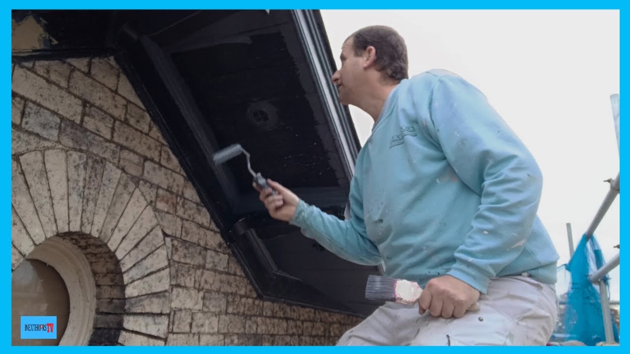 Painting large soffits.