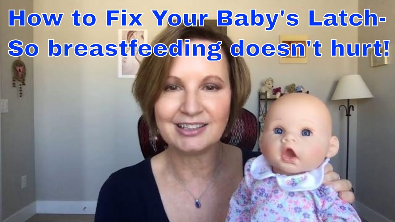 How to latch your baby on so it doesn't hurt to breastfeed video
