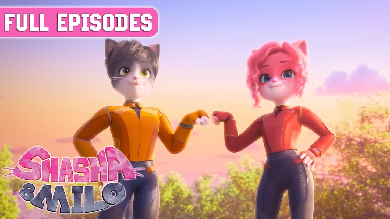 Shasha & Milo | S1 E1-4 | Cats & Curiosities, Be More Cat, Frankencat & More! | FOUR EPISODES