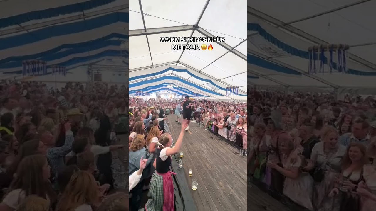 Das Festzelt bebt🤩🔥 ALLE SPRINGEN💥 #ikkeh&uuml;ftgold #newmusic #oktoberfest #zelt #linksrechts #party