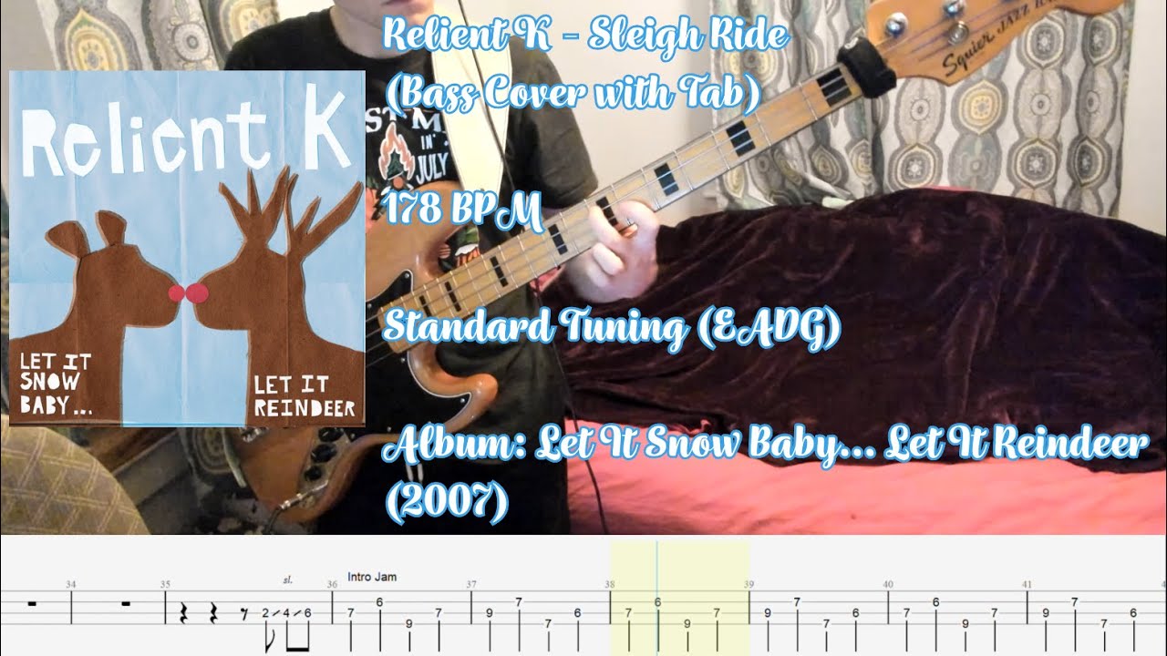 Relient K - Sleigh Ride (Bass Cover with Play-Along Tab)