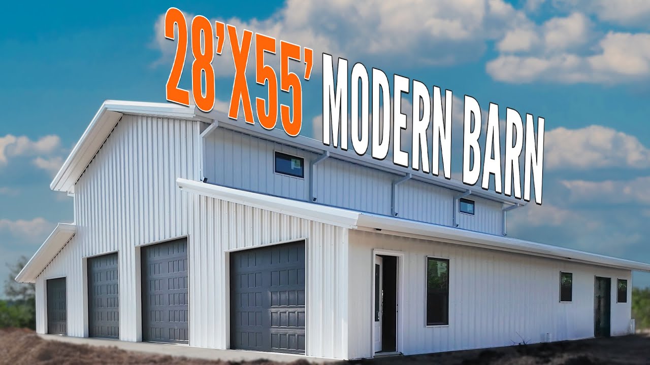 Modern Barn FULL TOUR | 28'x55' Metal Building in Seguin, Texas | WolfSteel Buildings