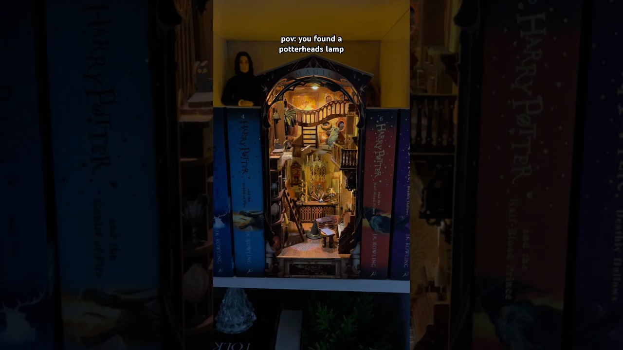 Magic World Book Nook for Potterheads #harrypotter #hogwarts #diy #miniaturebook