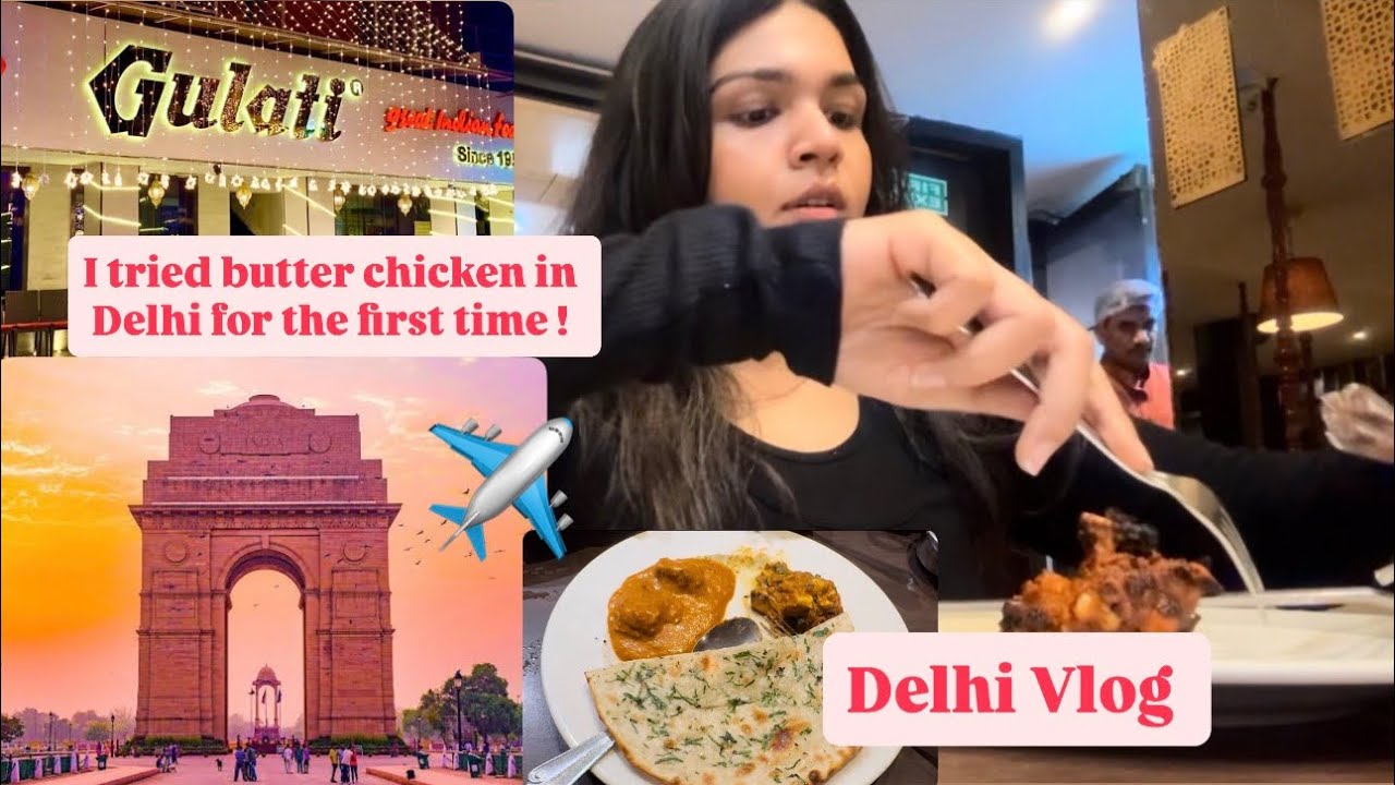Tried Butter Chicken in Delhi for the first time!!! Calcutta to Delhi Vlog ✈️