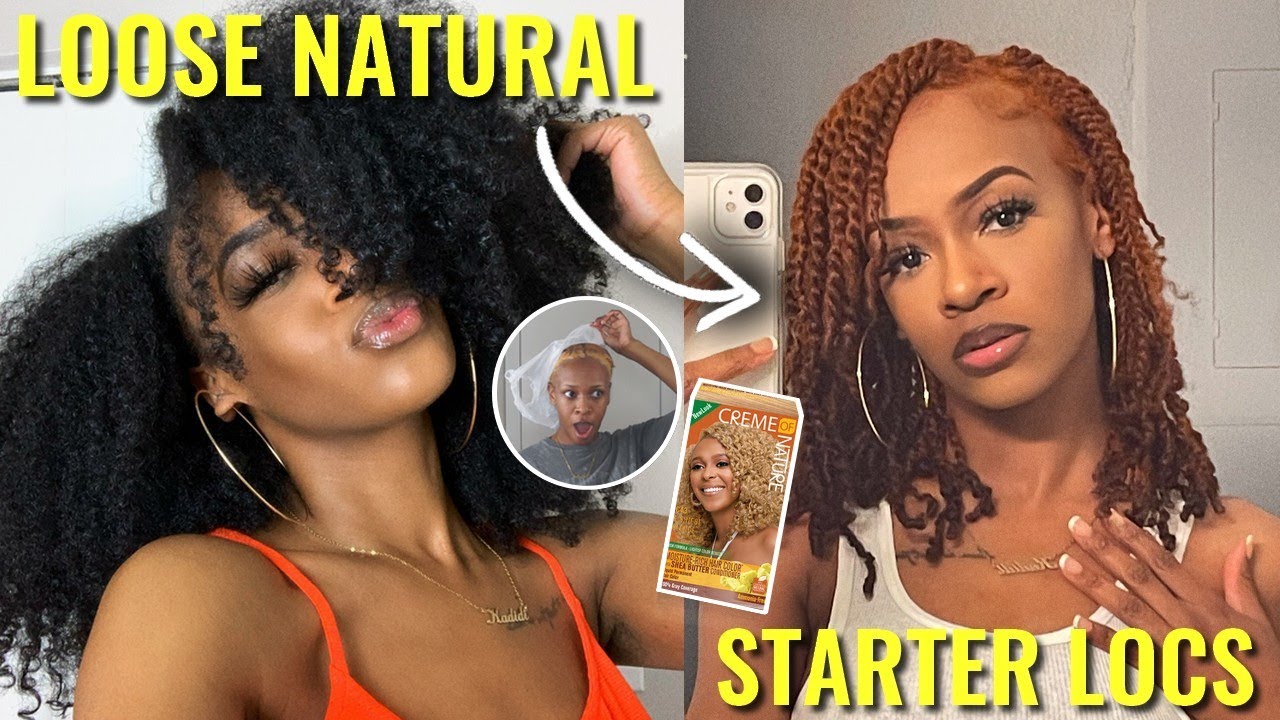 MY HAIR TRANSFORMATION | 6 Years Loose Natural to Starter Locs + Dyeing My Hair GINGER!