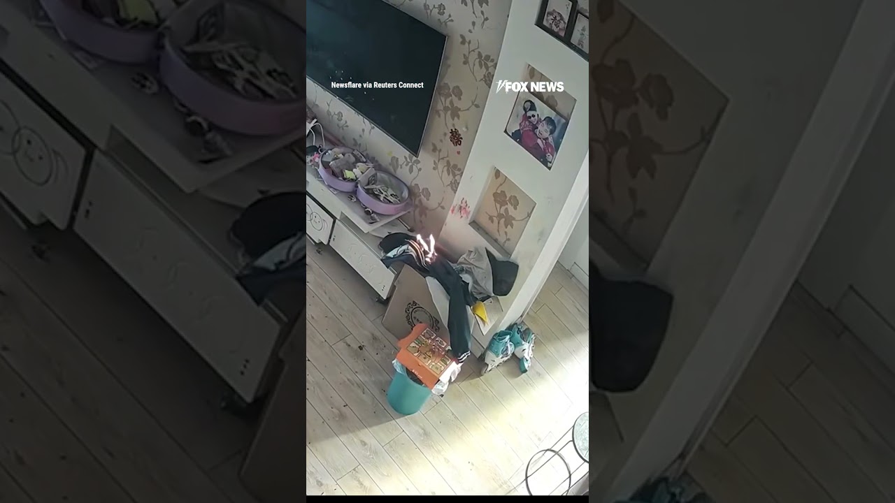 Fire ERUPTS in resident's home after charging lamp EXPLODES #foxnews #news #us #fox