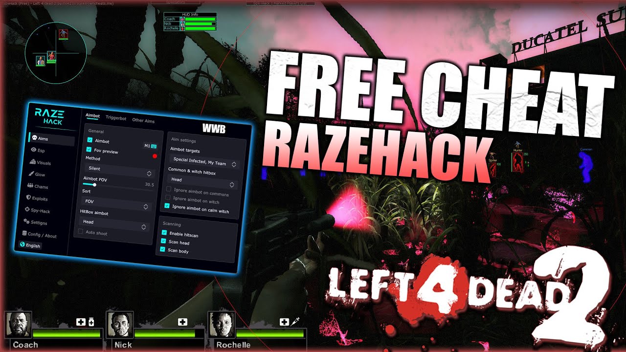 RazeHack for Left 4 Dead 2 &ndash; FREE Cheat (Aimbot, Chams, ESP, Speedhack, Bhop & Exploits)