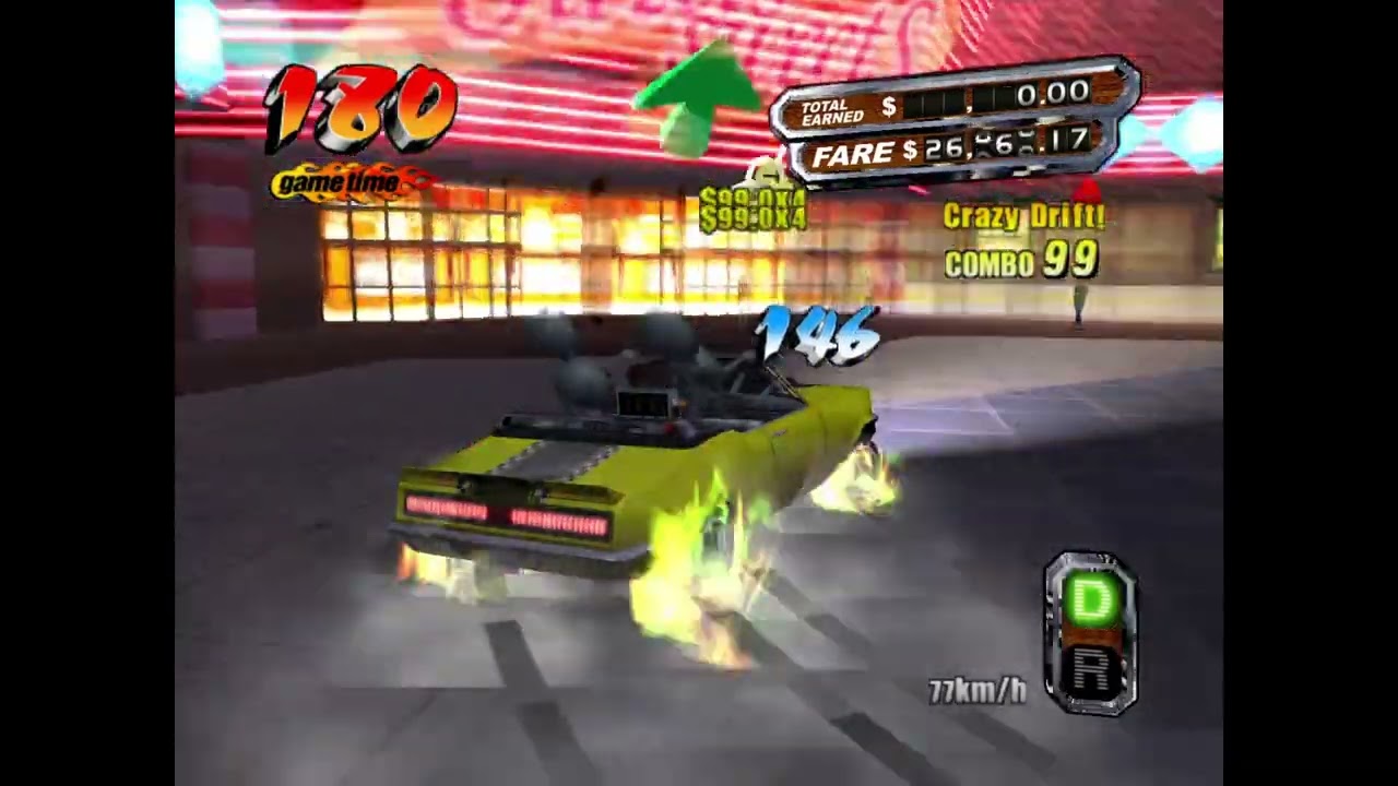 Crazy Taxi 3 - $99,999.99 with 4 customers in Glitter Oasis! (Another Day edition)