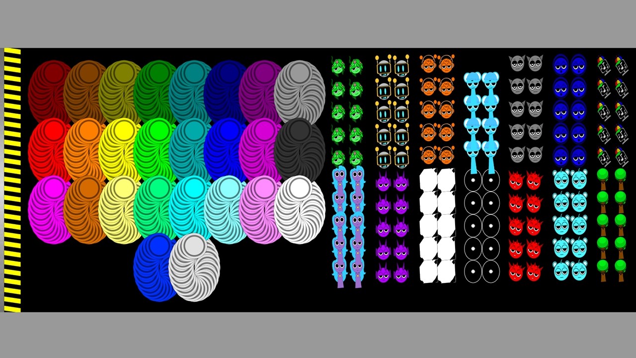 Shutter Crush 26 Rings + Sprunki Marble Survival Race in Algodoo