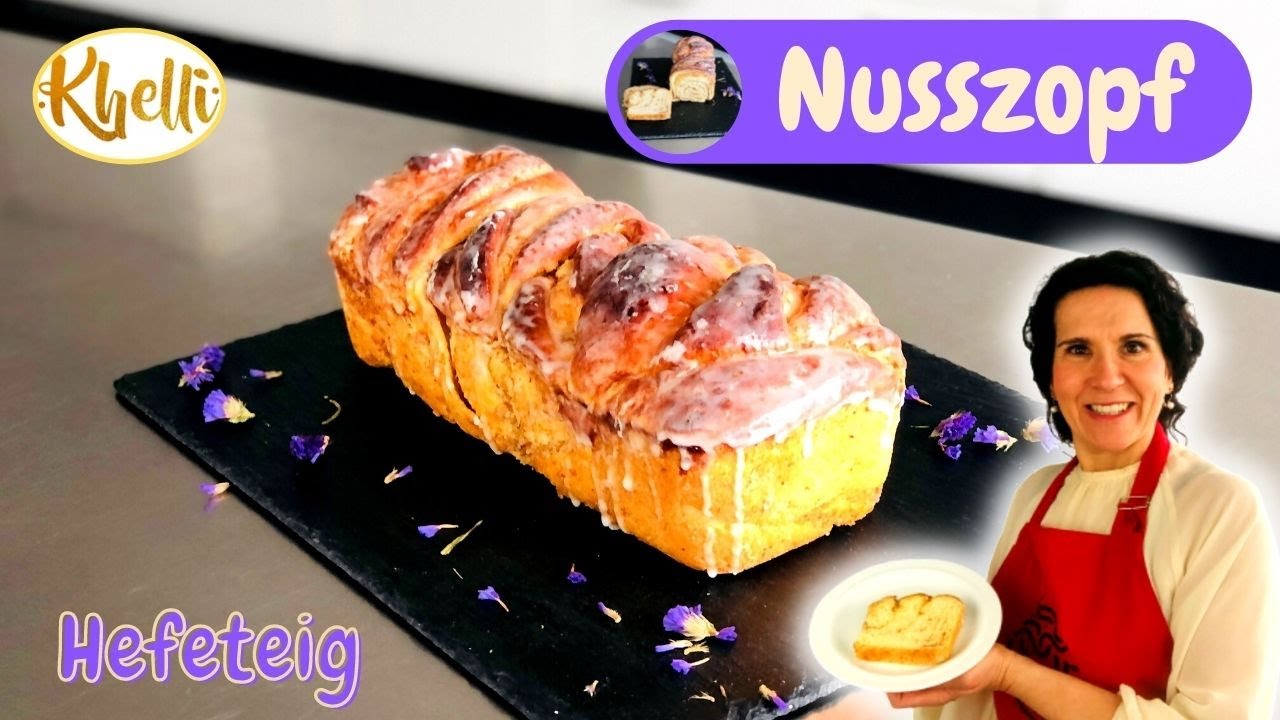 Bester Nusszopf/ saftig & weich/ wie vom Bäcker/gelingsicheres, einfaches Rezept/Khellis Backwelt