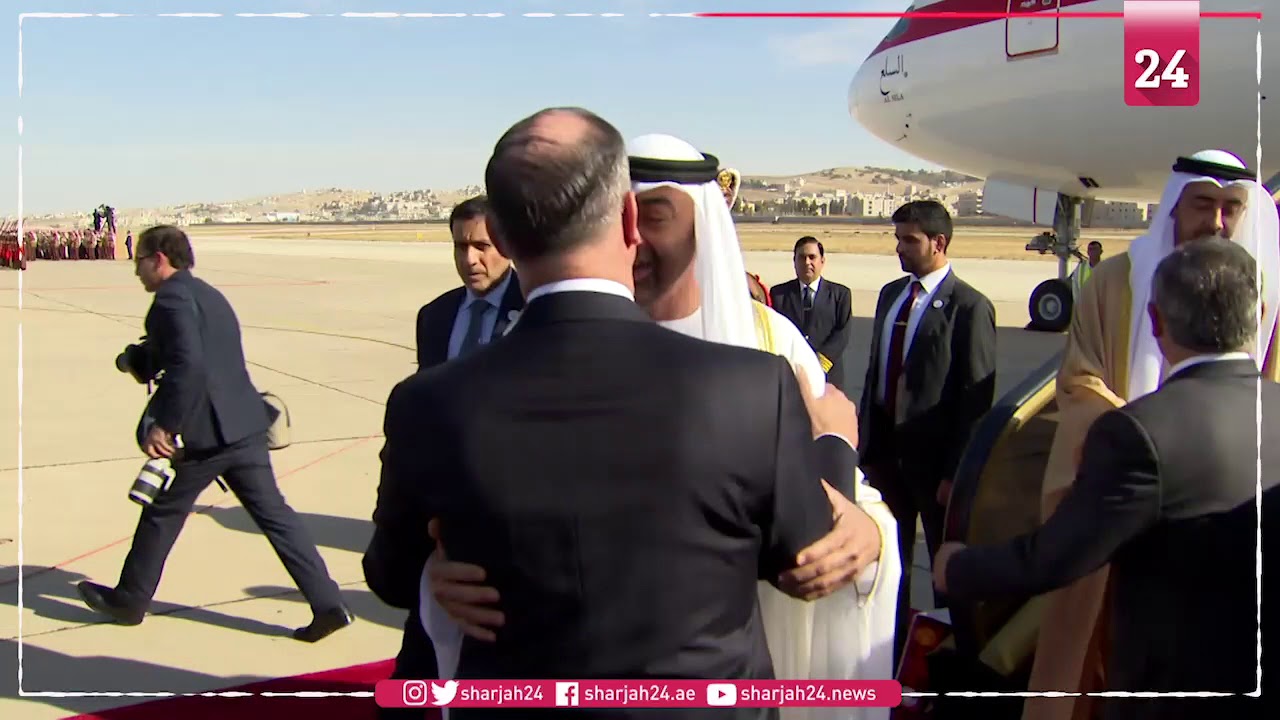 محمد بن زايد يصل إلى الأردن
