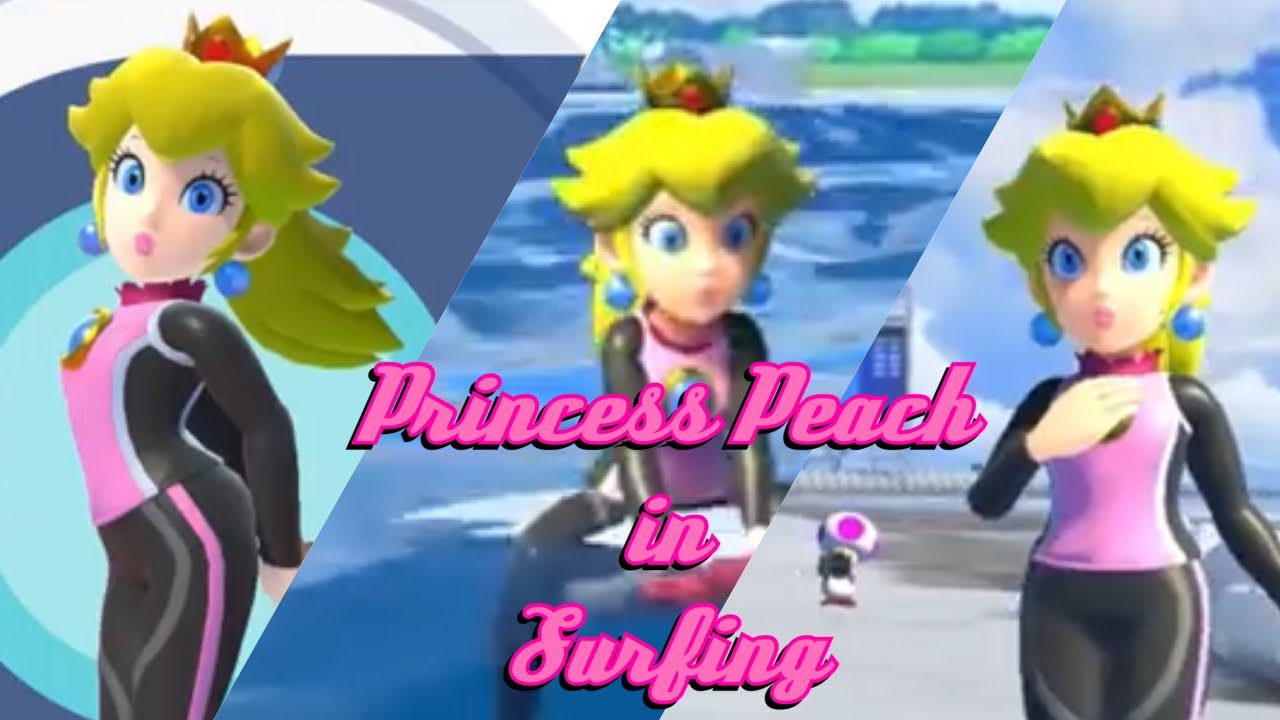 Mario & Sonic Tokyo 2020 - Princess Peach in 🏄&zwj;♀️ Surfing 🏄&zwj;♀️