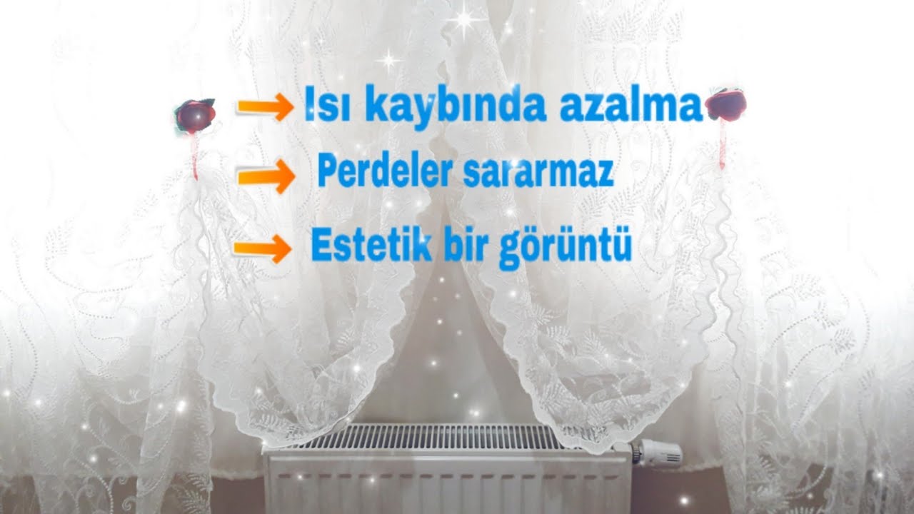 Peteklerin ısı kaybını &ouml;nleyen estetik perde aparatı | Hem ısı tasarrufu hem perde dekoru