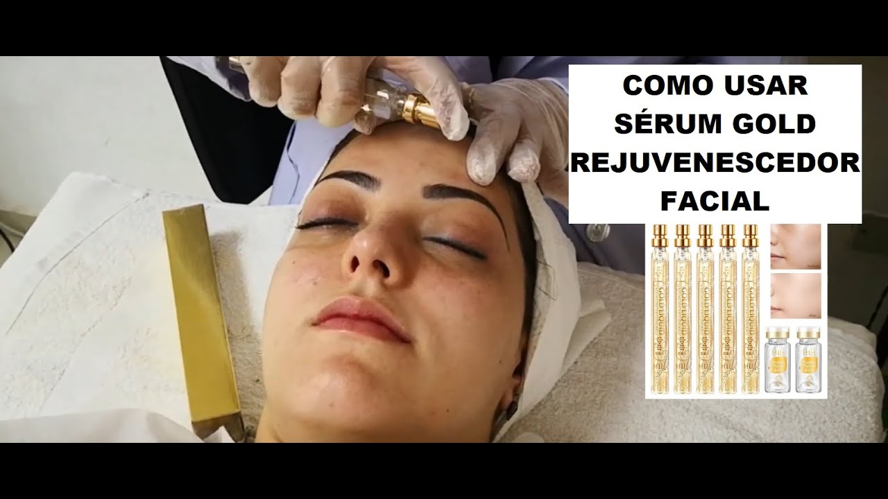 Como usar SÉRUM GOLD? Kit Fios Sérum Gold Linha Proteína Colágeno Rejuvenescedor Facial #teajudo
