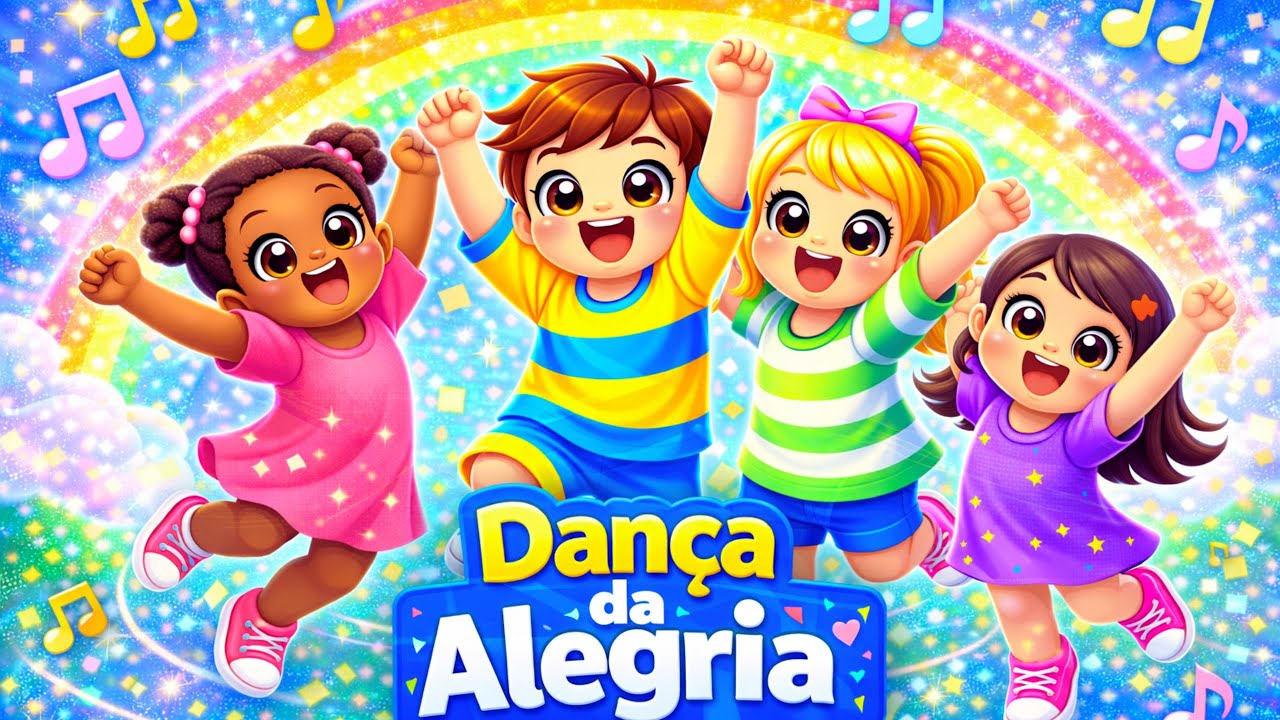 Dança da Alegria 🎉 | Música Infantil Animada para Crianças Dançarem e Brincarem 🌈 #animacaoinfantil