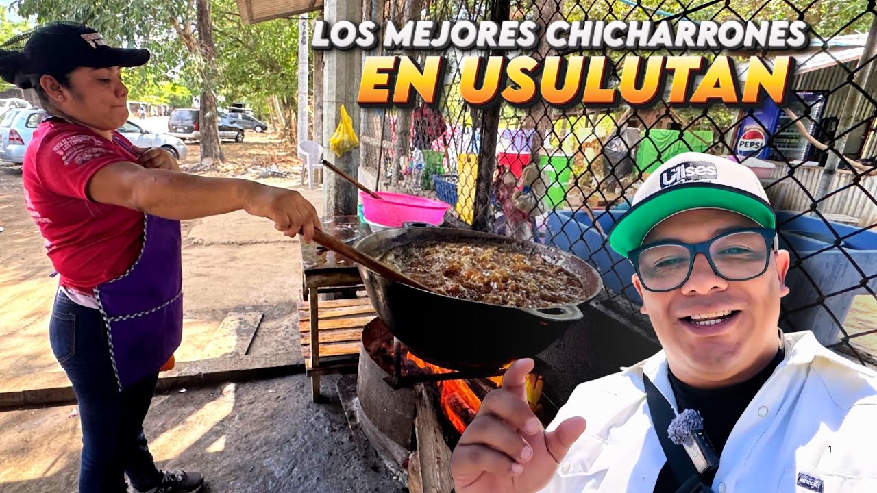 Probando CHICHARRONES y COSTILLA recién salida del fuego 🔥 El Salvador 🇸🇻 
