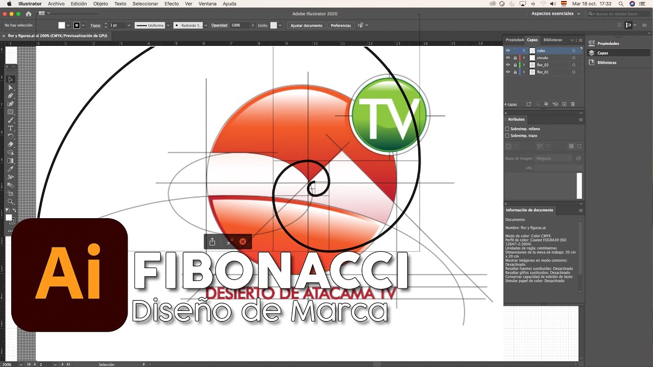 Illustrator: uso de herramientas básicas +FIBONACCI  #illustrator #illustratortutorial #fibonacci