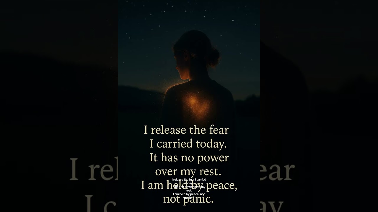Evening Surrender #nighthealing #spiritualcalm #eveningaffirmation #restwithoutfear #innerpeace