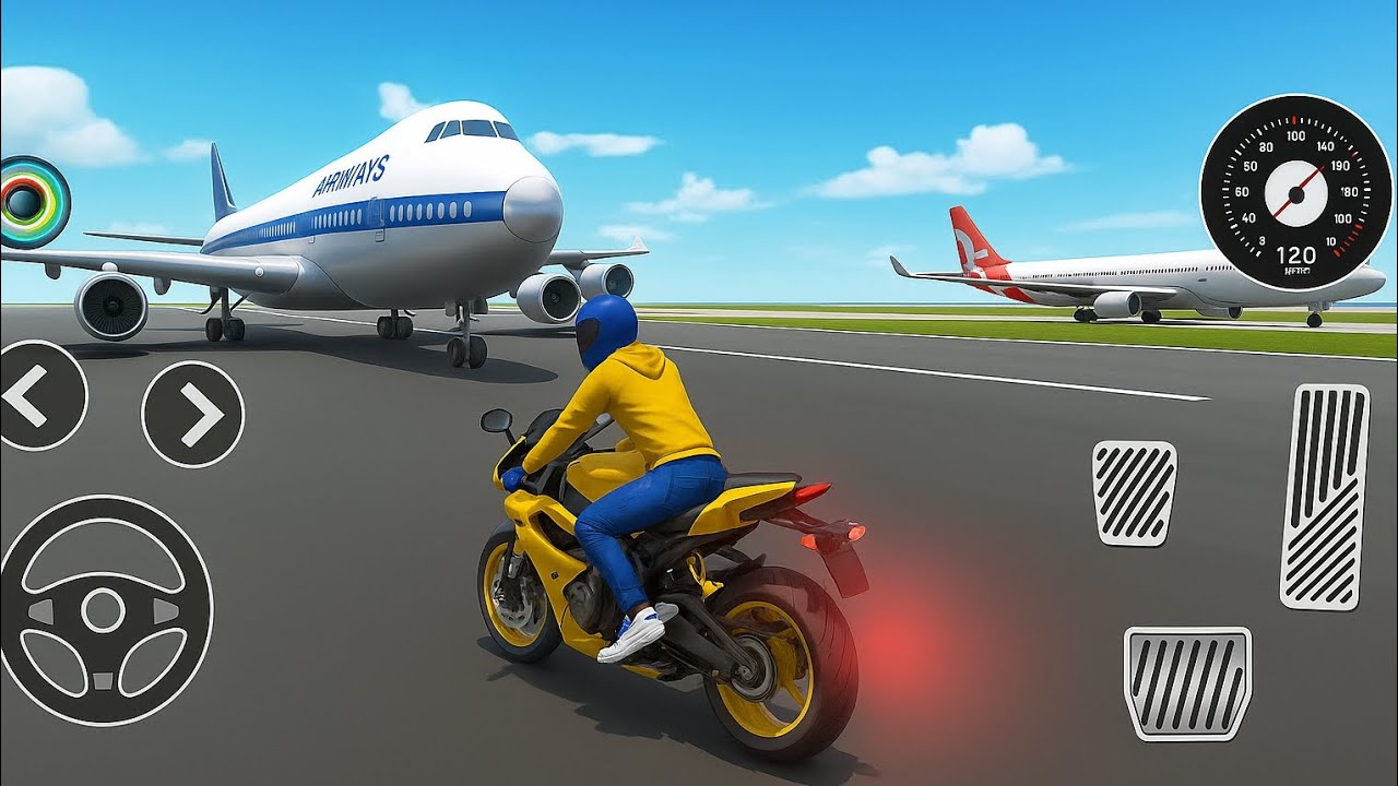 Bus Simulator Unlimited Game | Bike 🏍️ Drive Airport Area ✈️