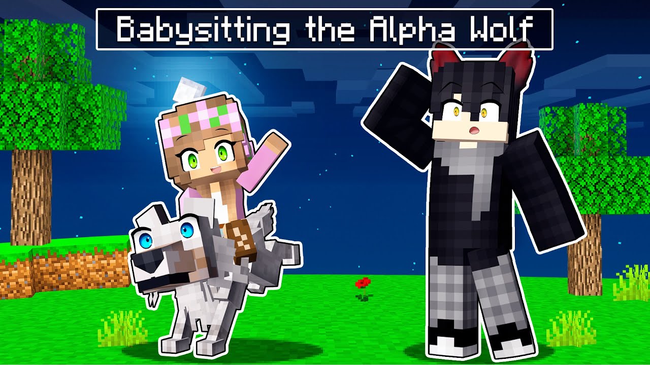 Meeting the ALPHA Wolf's FAMILY in Minecraft