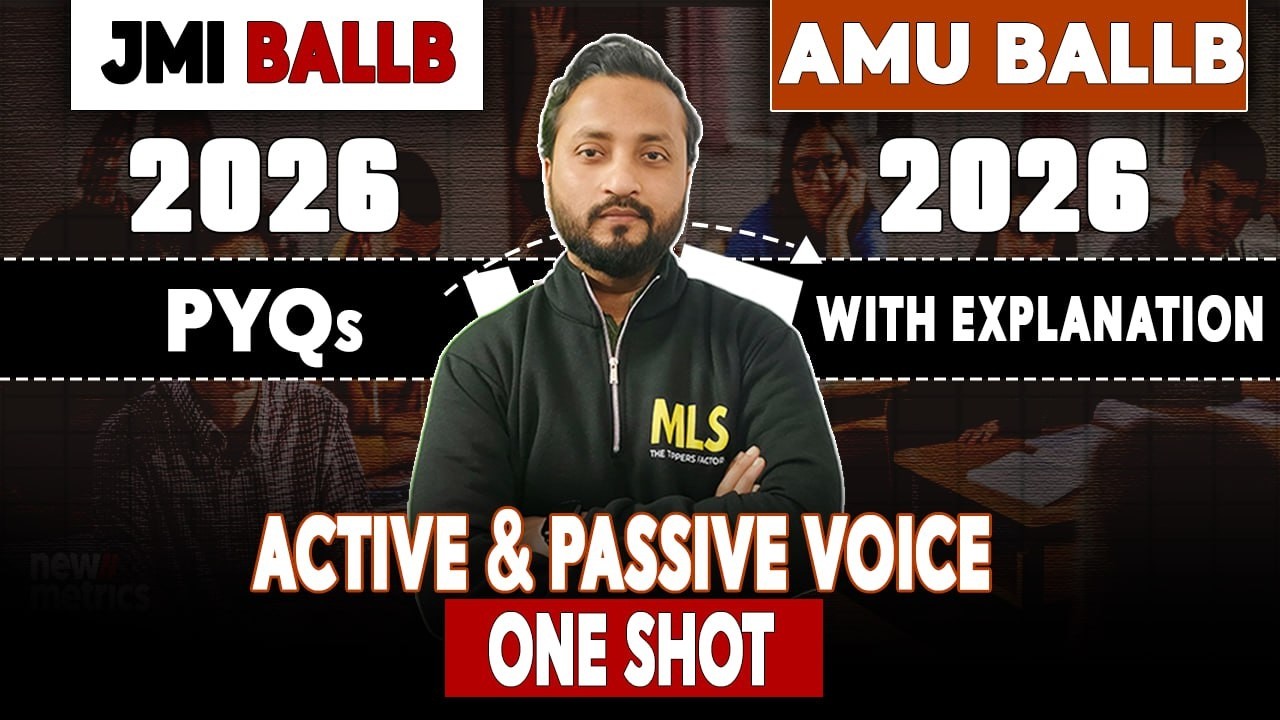 Active & Passive Voice PYQ | AMU & JMI BALLB 2026 | Previous Year Questions Explained | One Shot