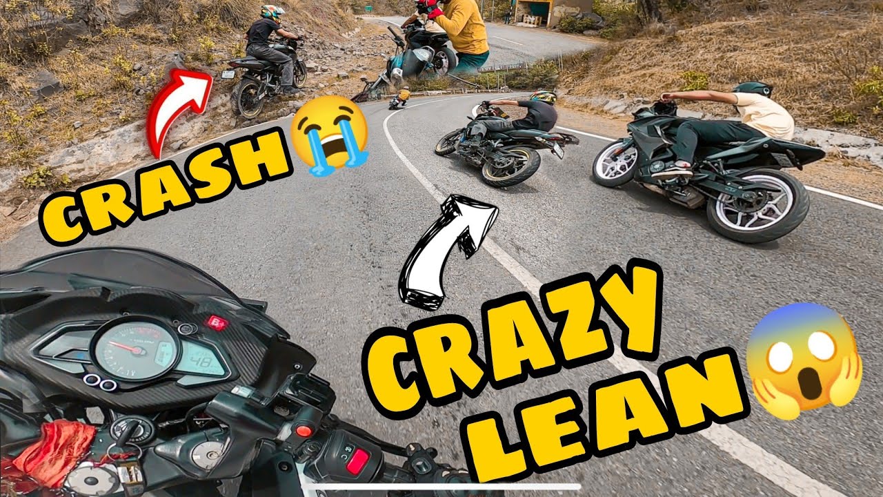Corner calling on hills😱||ns200 cr@sh😭||chasing 😰