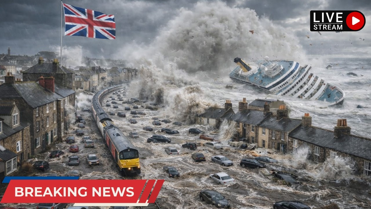 Chaos in the UK Today! Storm Ingrid Unleashes Massive Waves — Cornwall High Tides, Flooding Spreads
