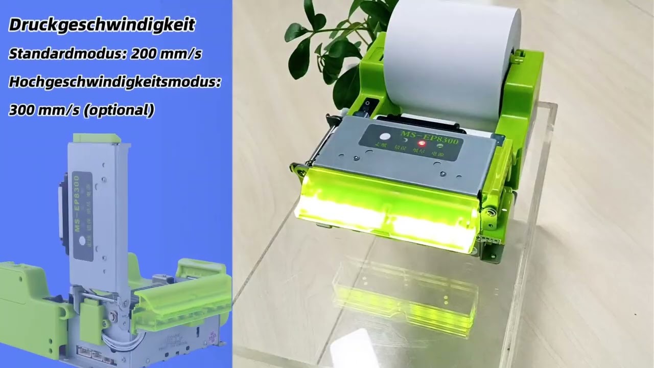 Masung Kioskdrucker MS-EP8300, Kiosk-Belegdrucker 80 mm mit automatischem Voll-/Teilschneider