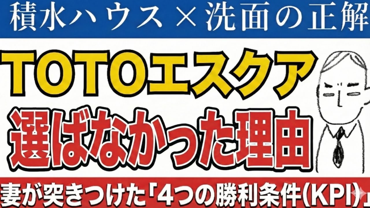 ♯14　【積水ハウス】TOTOエスクア採用不可。妻の「規格外」な要望を満たす唯一の洗面台とは？