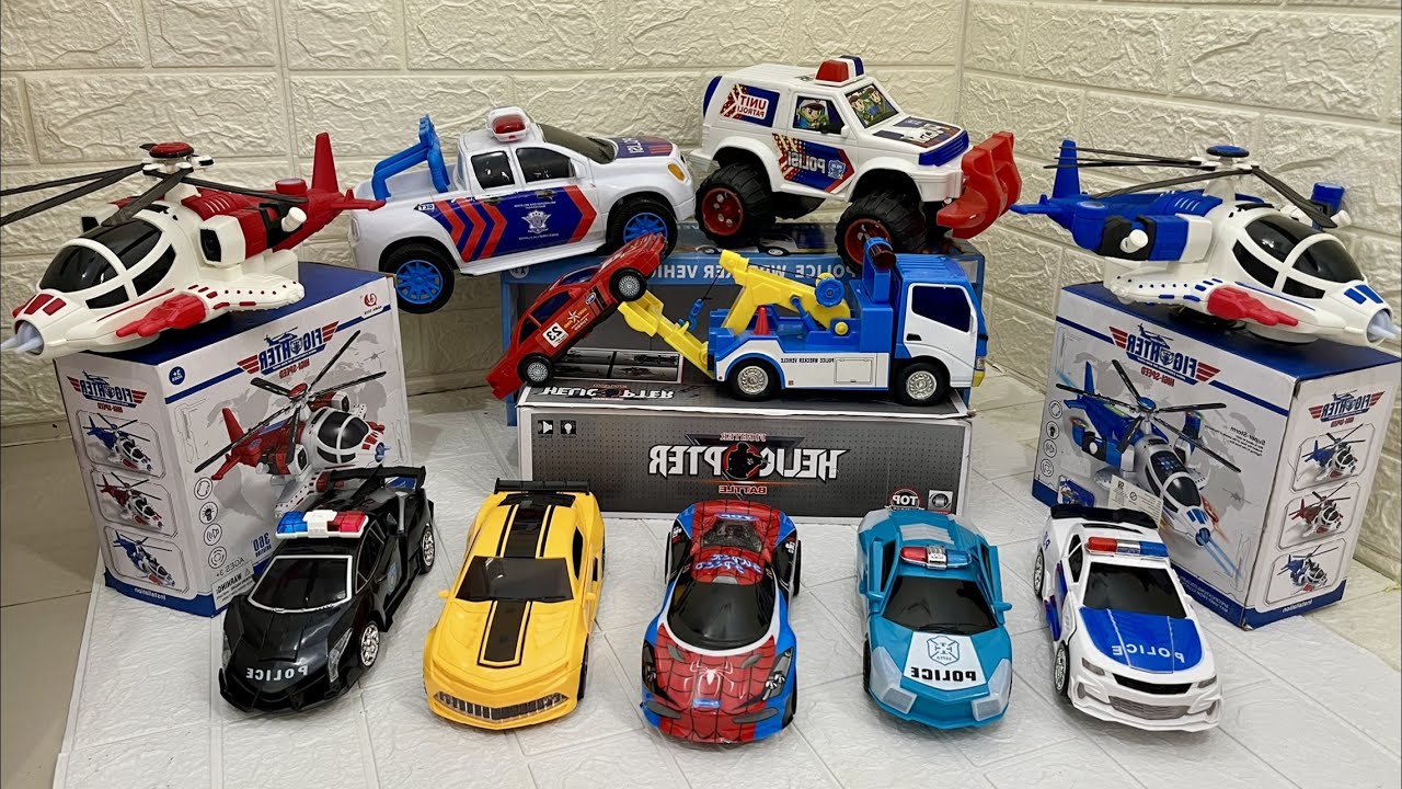 Mobil Mobilan Polisi, Police Car Toys, Police Car Avengers, Police Helicopter