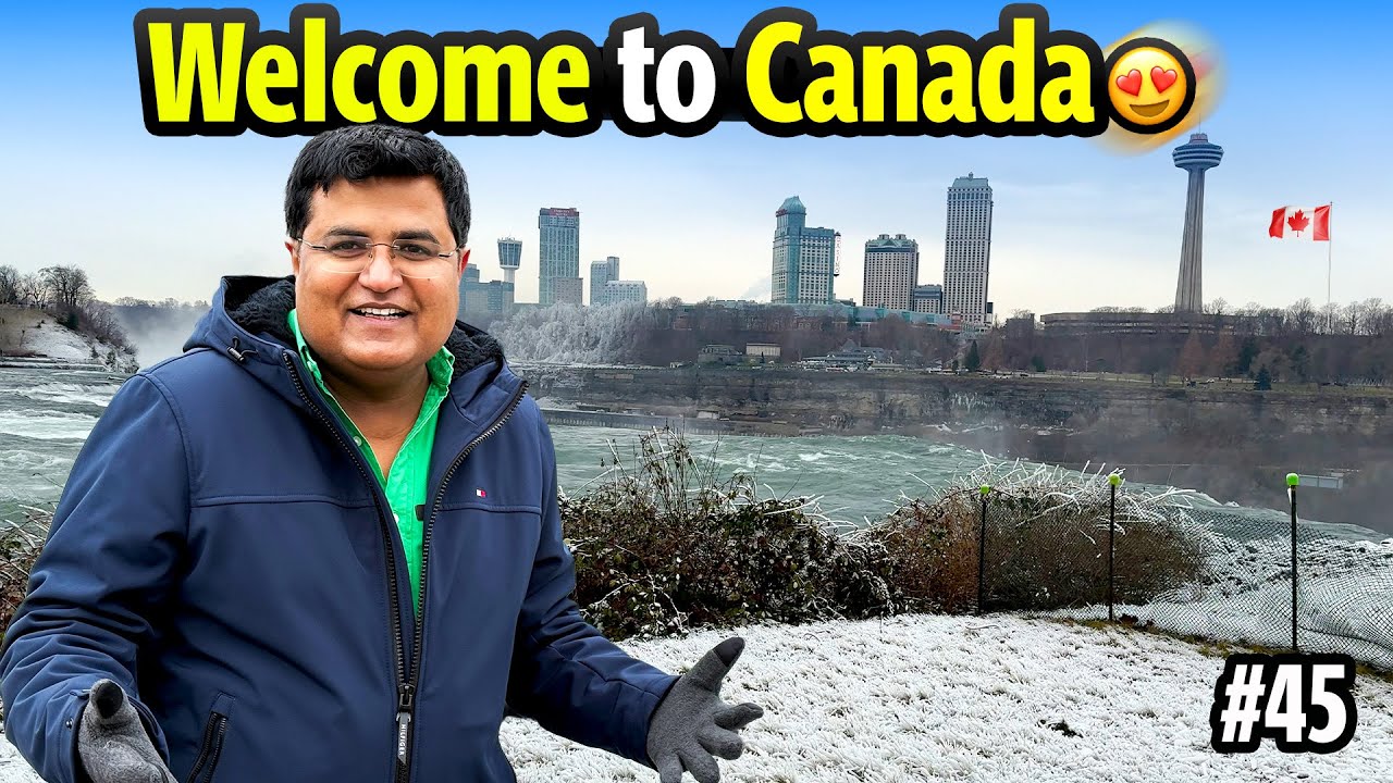 Stunning view of NIAGARA FALLS in Snow ❄️| US-Canada Border | Exploring America Ep.45