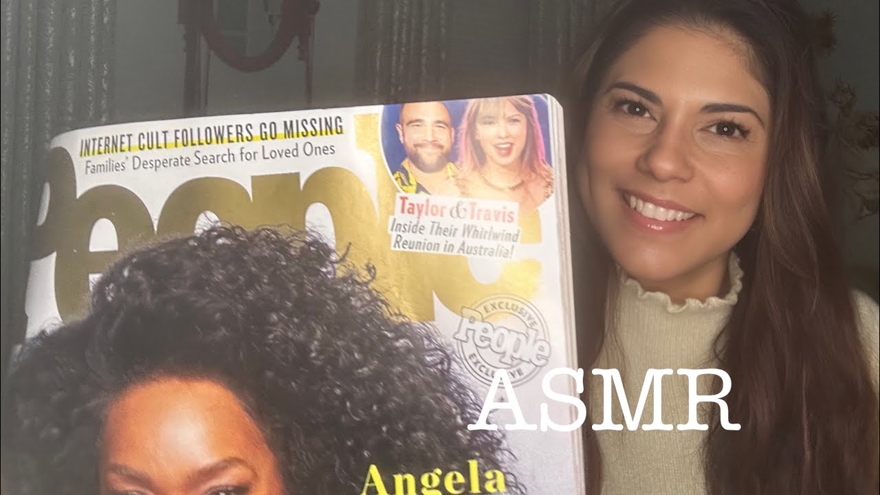 ASMR: People Magazine flip thru and Crossword Puzzle 🧩 (whisper) #asmr