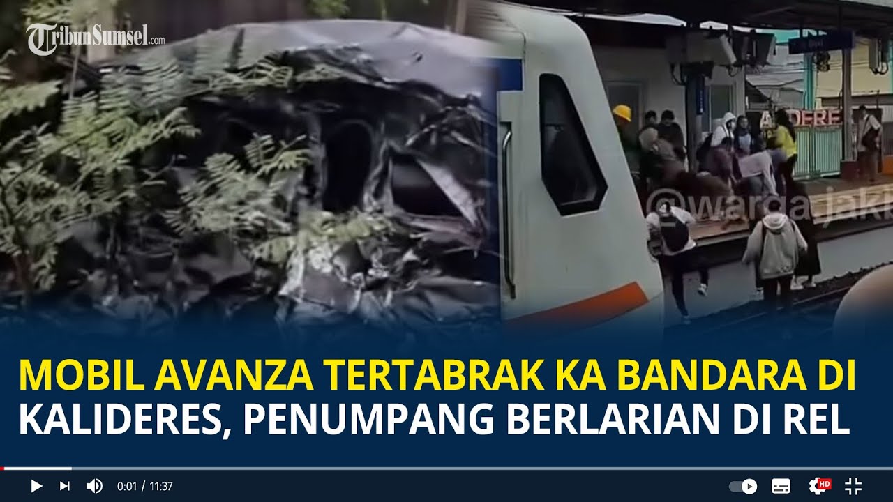 Mobil Avanza Tertabrak KA Bandara di Kalideres, Penumpang Berlarian di Rel