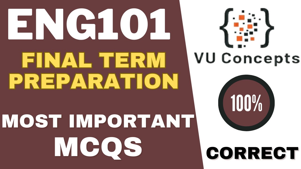 eng101 final term preparation 2025 | eng101 final term mcqs
