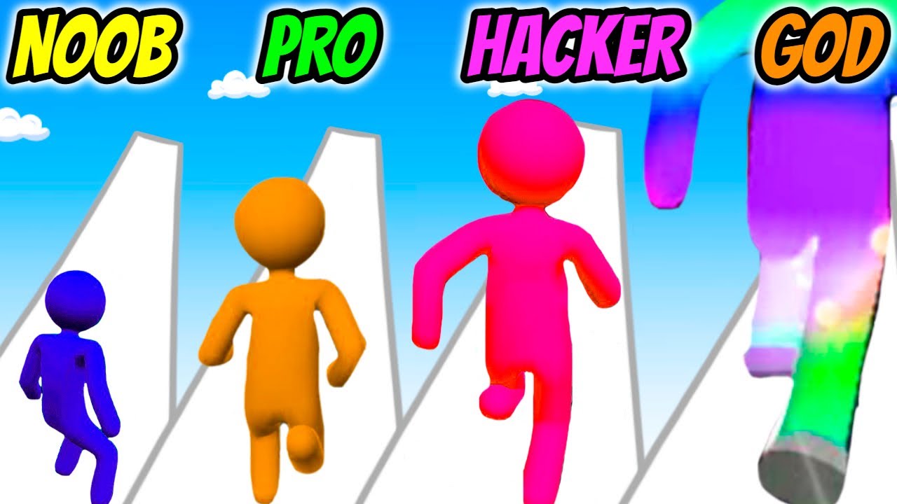 Giant Rush: Colors Run - NOOB vs PRO vs HACKER vs GOD