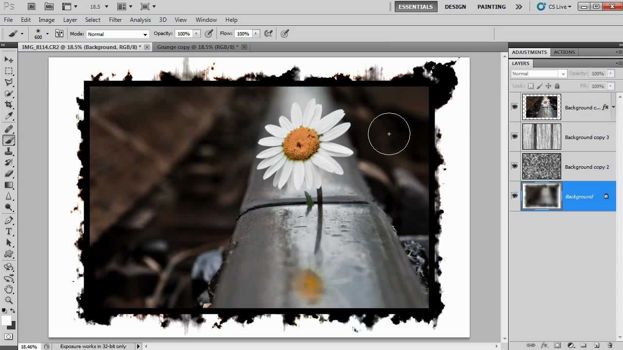 Super Quick Grunge Border in Photoshop