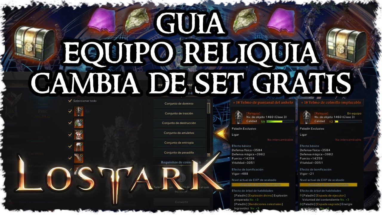 ¿Qué es la Conversión de Conjuntos de Equipo? + Curiosidades Relic Gear | Lost Ark GUÍAS en Español