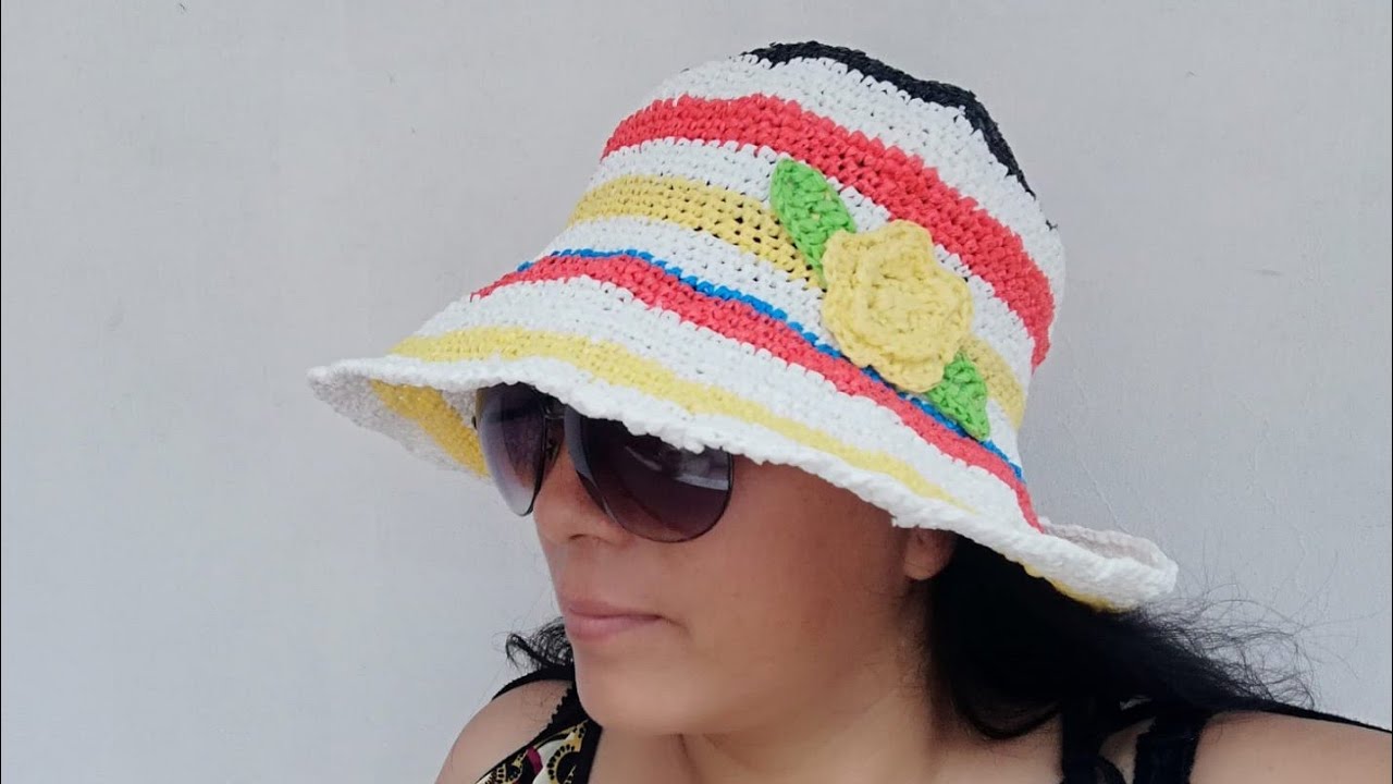 👒♻️ sombrero de bolsas plásticas recicladas y tejido a crochet, paso a paso #reciclaje #hechoamano