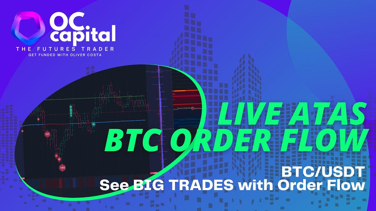 BTC/USDT LIVE ATAS ORDER FLOW TRADING