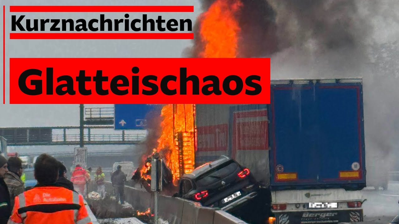 (Kurznachrichten) 13.01.2026 - Massencrash und tödlicher Glatteis-Unfall in Bayern