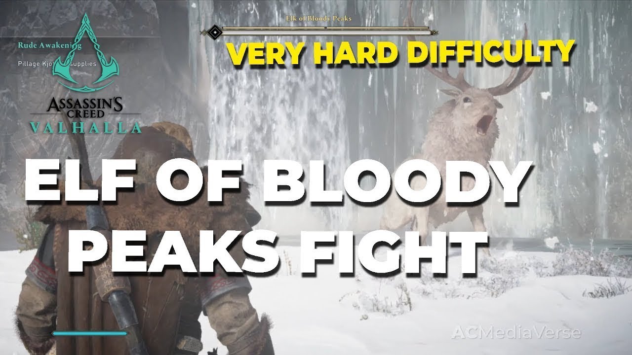 ELK OF THE BLOODY PEAKS FIGHT Drengr Difficulty (Very Hard) ASSASSIN'S CREED VALHALLA Boss Fight