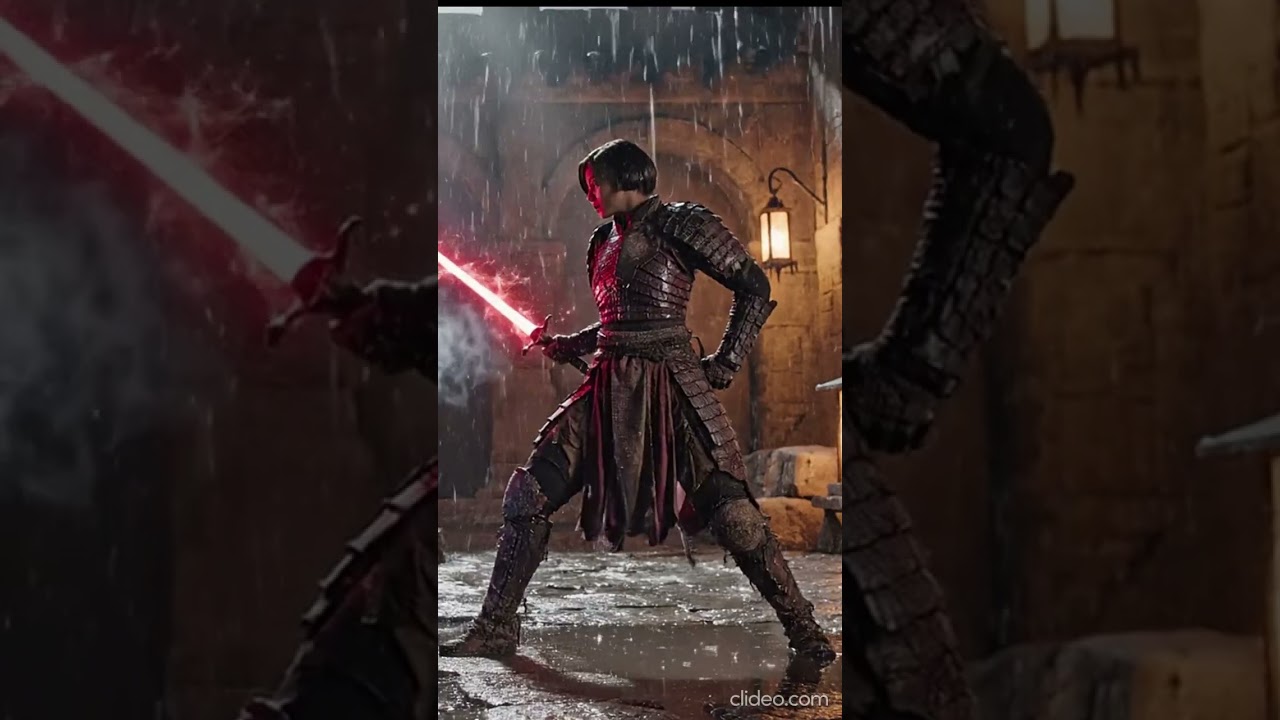 Jedi vs. Sith: Lightsaber Duel in the Rain | Cinematic AI Short Film