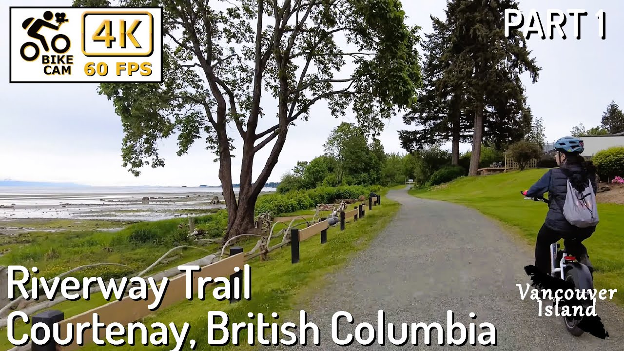 🚴‍♂️ Stunning 4K Bike Ride Through Riverway Trail 🌲 | Courtenay, British Columbia Adventure