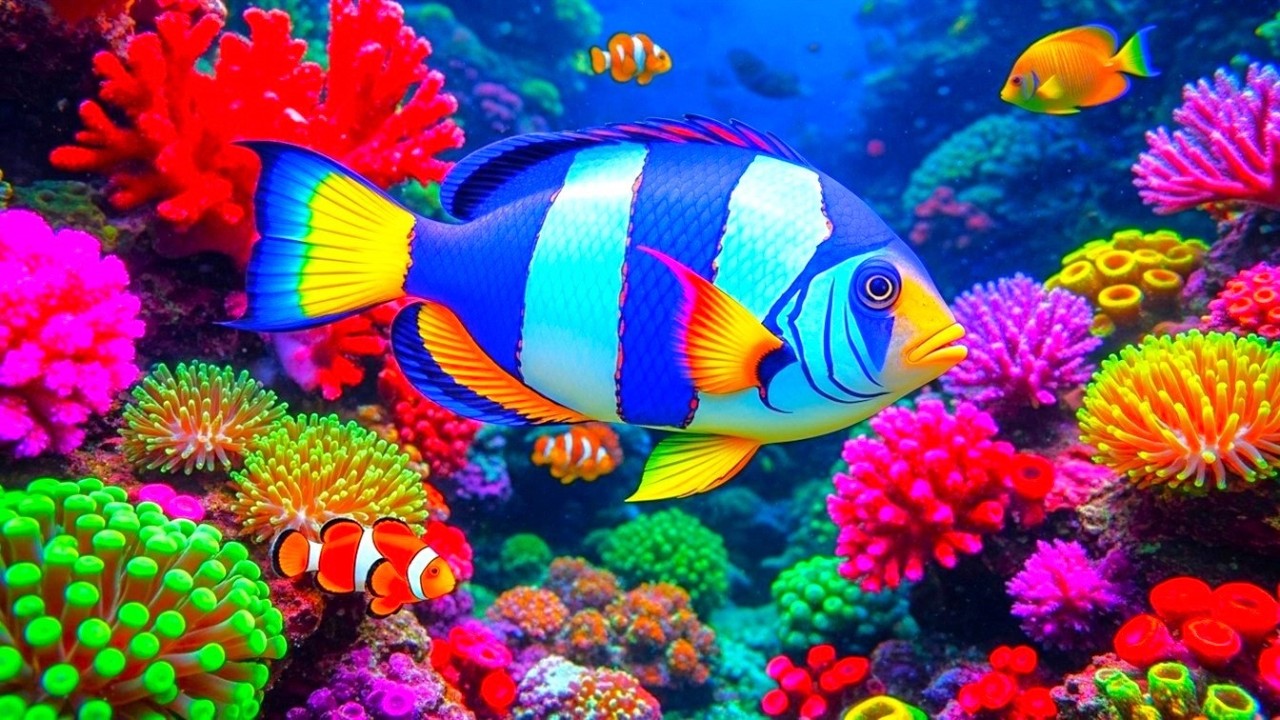 The Best 4K Aquarium - Dive Into The Mesmerizing Underwater Realm, Sea Jellyfish, Coral Reefs . #7
