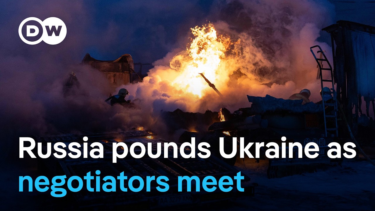 Russia attacks Kyiv, Kharkiv as Abu Dhabi talks set to continue | DW News