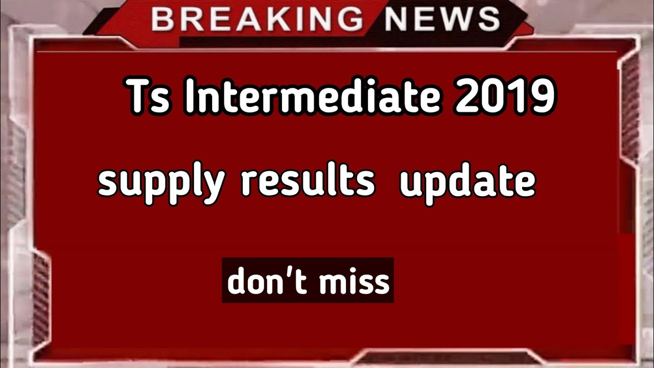 Ts Intermediate supply results 2019