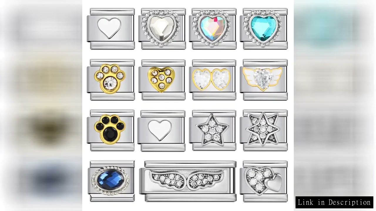 ?Colorful Zirconia Water Drop Star Cat's Claw Hand Chain Italian Charm Fit 9mm Stainless Steel Jewel