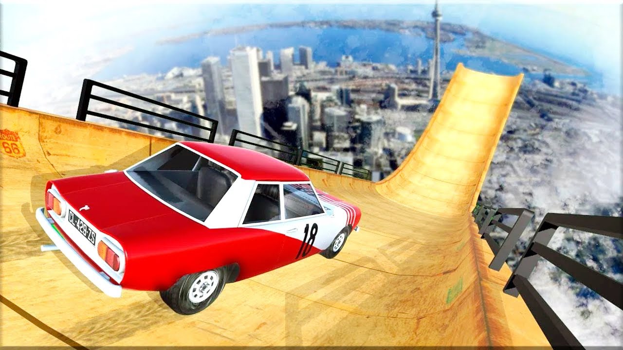 Mega Ramp V5 - Gameplay Android game - racing car simulator