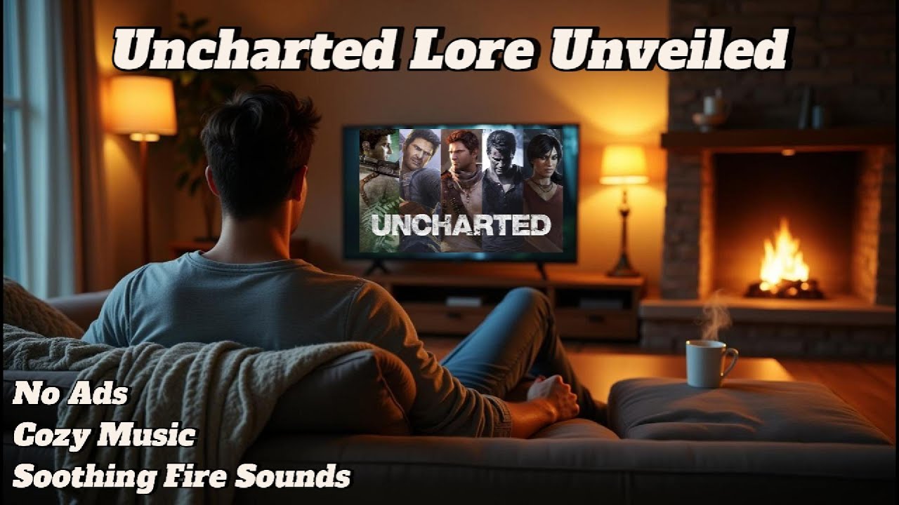 Uncharted : Lore To Fall Asleep To - Cozy Fireplace Relaxing Music - Nathan Drake's Bed Story